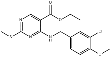 (5-PyriMidinecarboxylicacid, 4-[[(3-chloro-4-Methoxyphenyl)Methyl]aMino]-2-(Methylthio)-,ethyl ester